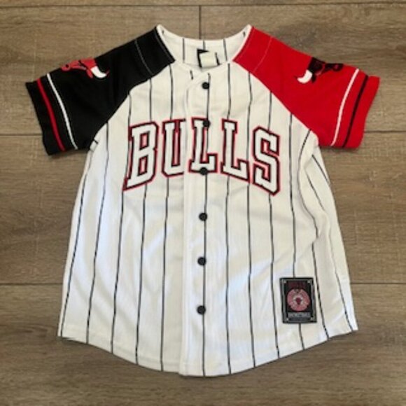 New Chicago NBA Bulls Youth Jersey Boys 8 Button Up Embroidered Basketball NWT - Picture 1 of 11